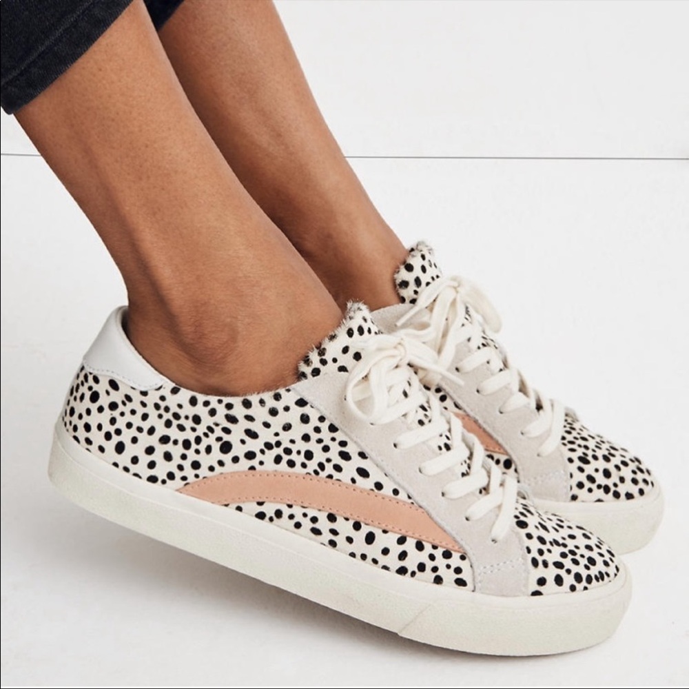 Madewell Sidewalk Lowtop Sneaker Painted Calf Hair - Picture 1 of 11